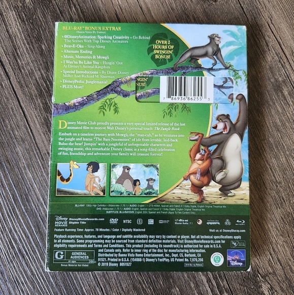 Disney Classic The Jungle Book Blu-ray And DVD Bundle - Picture 3 of 3